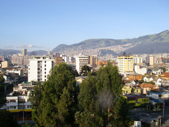 Quito from the Hotel Sebastian